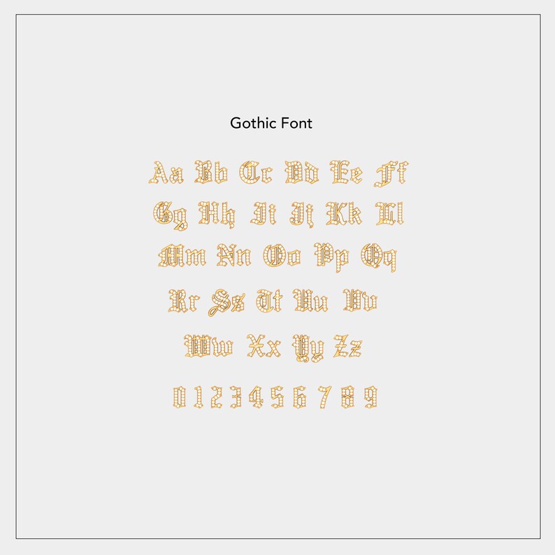 Pavé Gothic Personalized Name Bracelet - Old English Name Bracelet